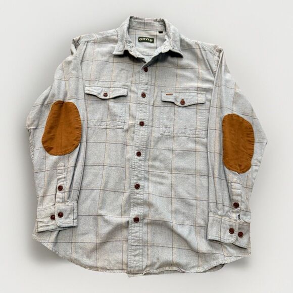 Orvis Fairbanks Flannel Shirt Mens Large Classic Fit Button Up Long Sleeve - Picture 1 of 11